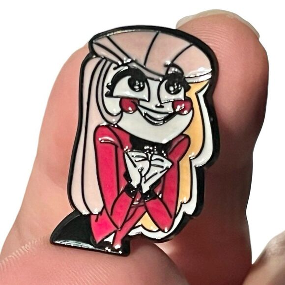Hazbin Hotel Charlie Hopeful Eyes Enamel Pin - Picture 2 of 7
